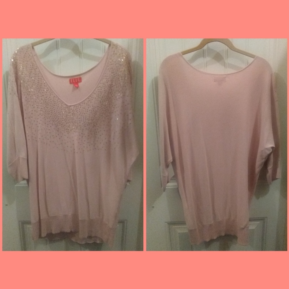 Sequined Pink Sweater